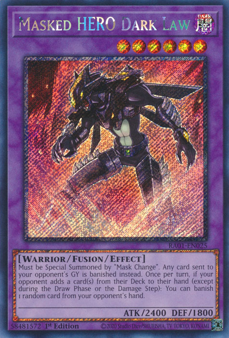 Masked HERO Dark Law, 25th Anniversary Rarity Collection · RA01-EN025