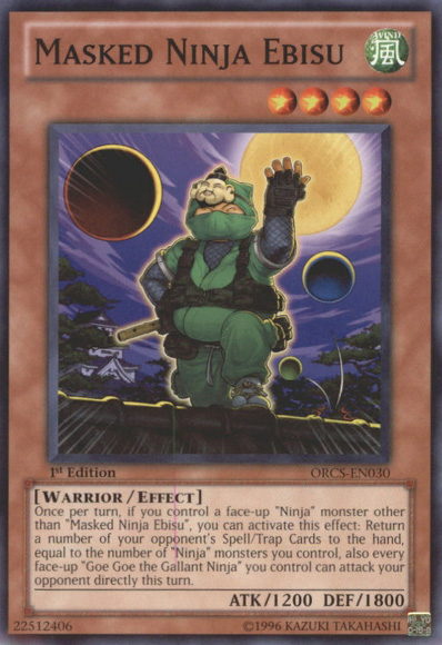 Masked Ninja Ebisu, Order of Chaos Sneak Peek Participation Card · ORCS-EN030