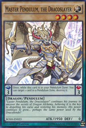 Master Pendulum, the Dracoslayer, Breakers of Shadow Sneak Peek Participation Card · BOSH-EN023