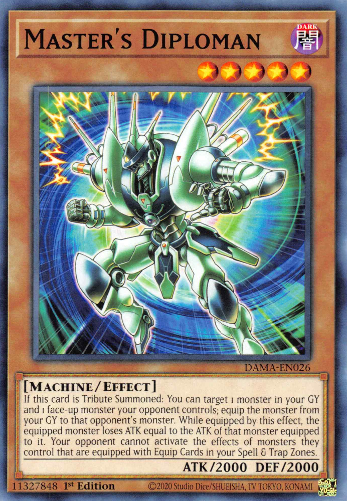 Master's Diploman, Dawn of Majesty Premiere! promotional card · DAMA-EN026