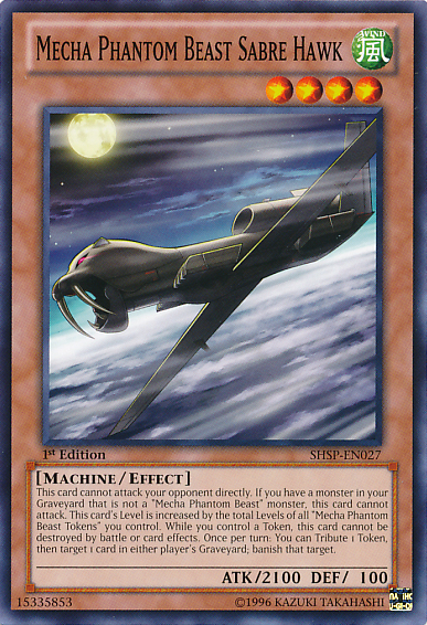 Mecha Phantom Beast Sabre Hawk, Shadow Specters Sneak Peek Participation Card · SHSP-EN027