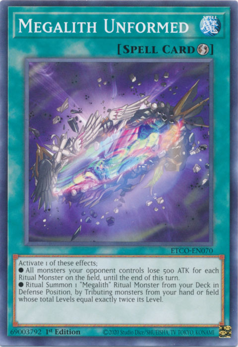Megalith Unformed, Eternity Code Premiere! promotional card · ETCO-EN070