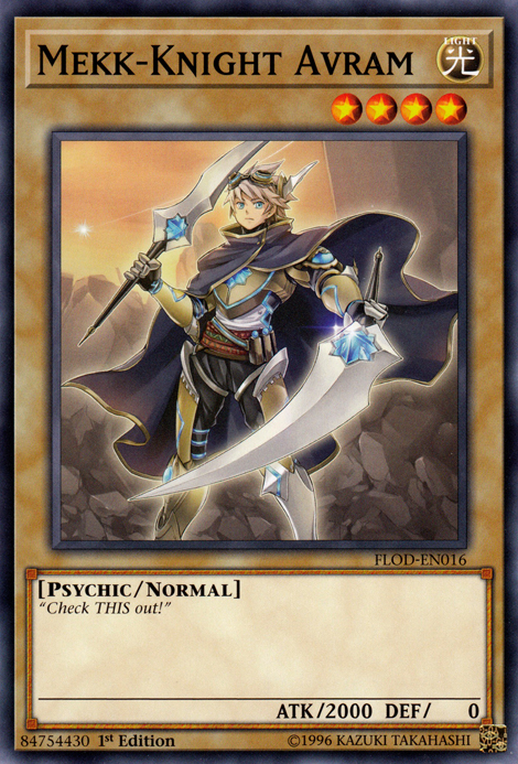Mekk-Knight Avram, Flames of Destruction Sneak Peek Participation Card · FLOD-EN016