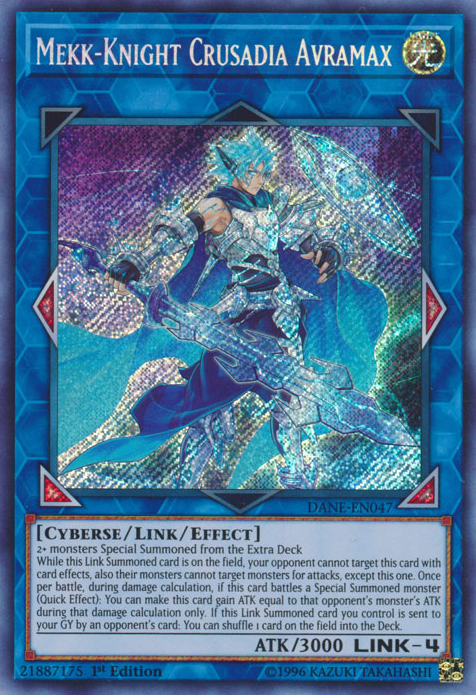 Mekk-Knight Crusadia Avramax, Dark Neostorm Sneak Peek Participation Card · DANE-EN047