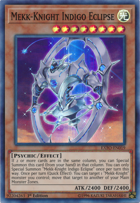Mekk-Knight Indigo Eclipse, Extreme Force Sneak Peek Participation Card · EXFO-EN019