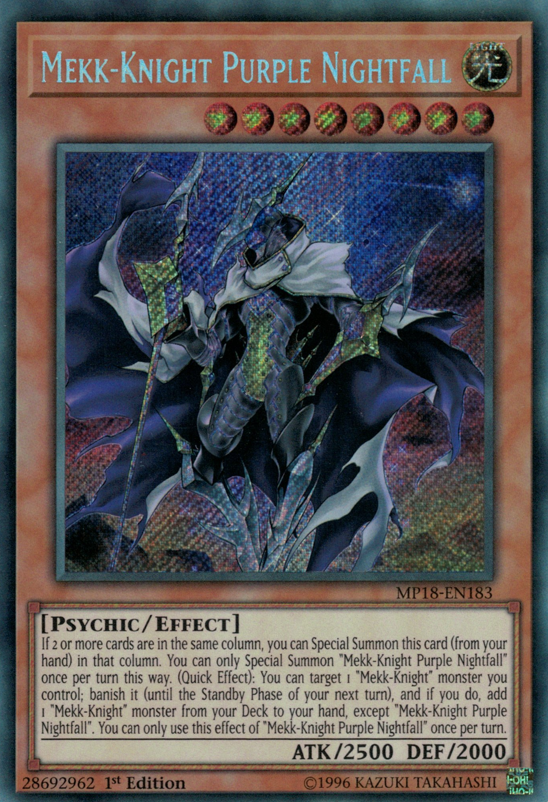 Mekk-Knight Purple Nightfall, 2018 Mega-Tin Mega Pack · MP18-EN183