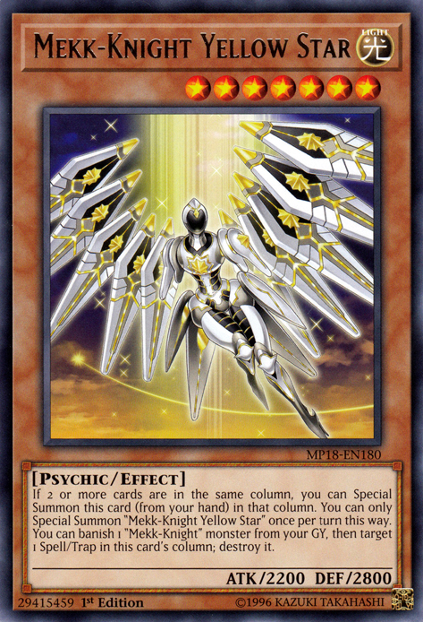 Mekk-Knight Yellow Star, 2018 Mega-Tin Mega Pack · MP18-EN180