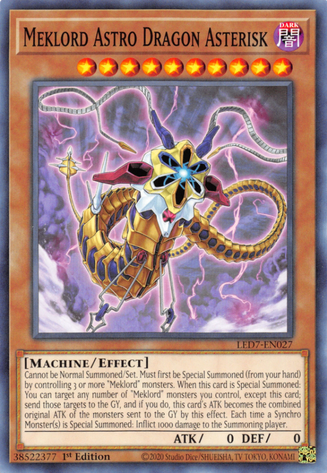 Meklord Astro Dragon Asterisk, Legendary Duelists: Rage of Ra · LED7-EN027