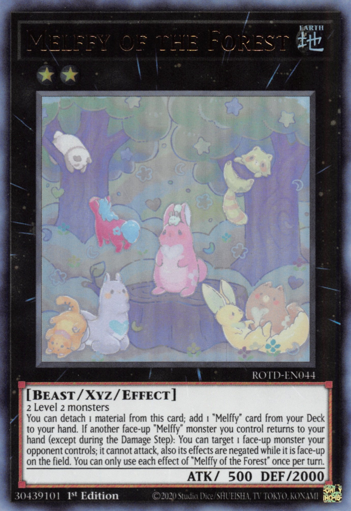 Melffy of the Forest, Rise of the Duelist Premiere! promotional card · ROTD-EN044