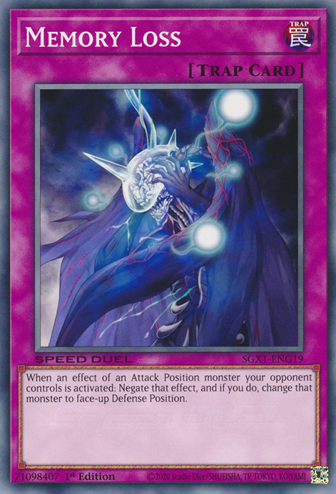Memory Loss, Speed Duel GX: Duel Academy Box · SGX1-ENG19