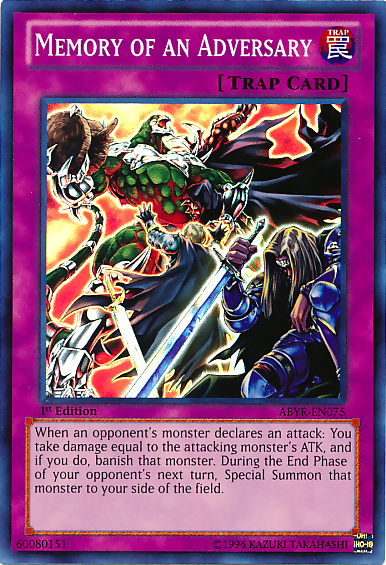 Memory of an Adversary, Abyss Rising Sneak Peek Participation Card · ABYR-EN075