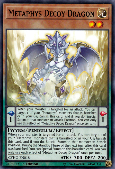 Metaphys Decoy Dragon, Cybernetic Horizon Sneak Peek Participation Card · CYHO-EN018