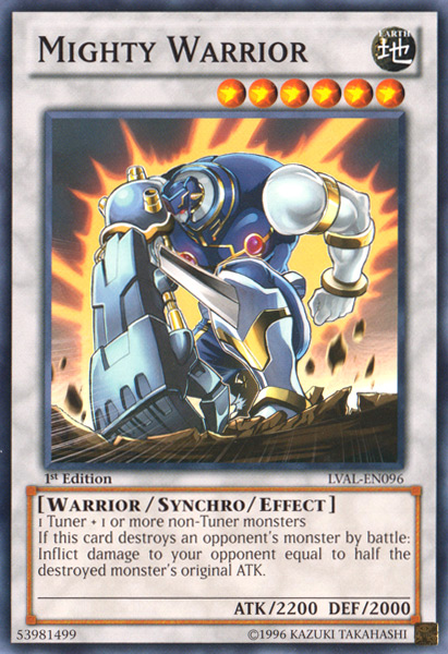 Mighty Warrior, Legacy of the Valiant Sneak Peek Participation Card · LVAL-EN096