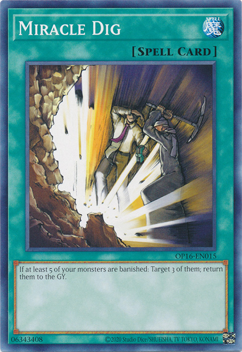 Miracle Dig, OTS Tournament Pack 16 · OP16-EN015
