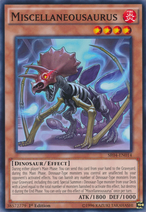 Miscellaneousaurus, Dinosmasher's Fury Structure Deck · SR04-EN014