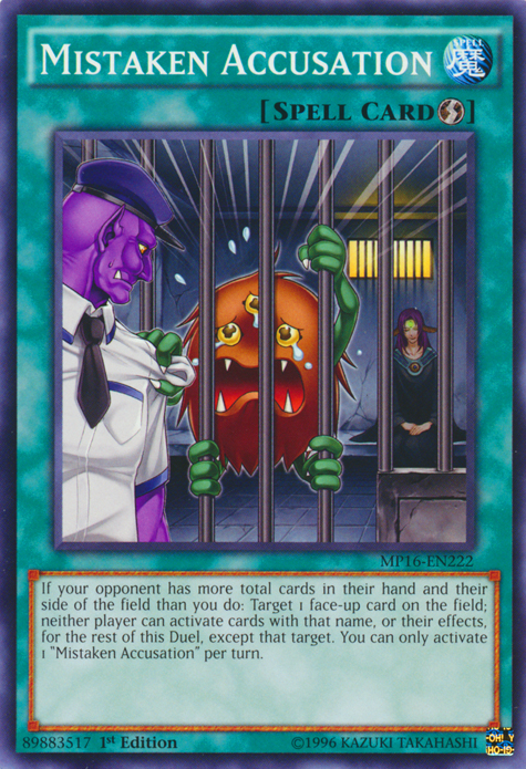 Mistaken Accusation, 2016 Mega-Tin Mega Pack · MP16-EN222