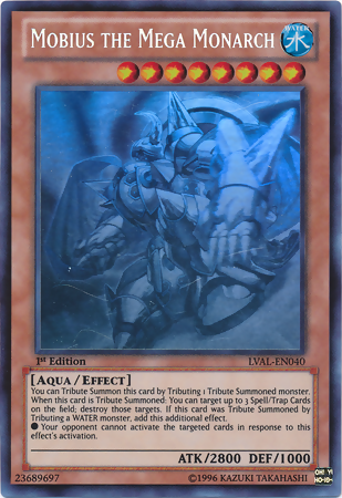 Mobius the Mega Monarch, Legacy of the Valiant Sneak Peek Participation Card · LVAL-EN040