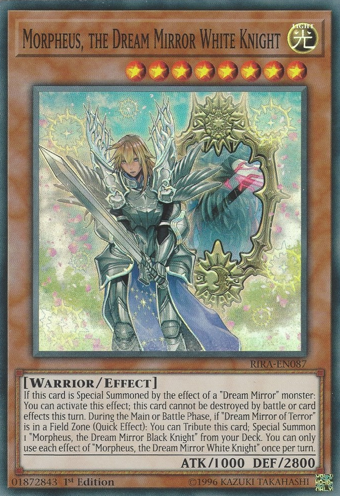 Morpheus, the Dream Mirror White Knight, Rising Rampage Sneak Peek Participation Card · RIRA-EN087