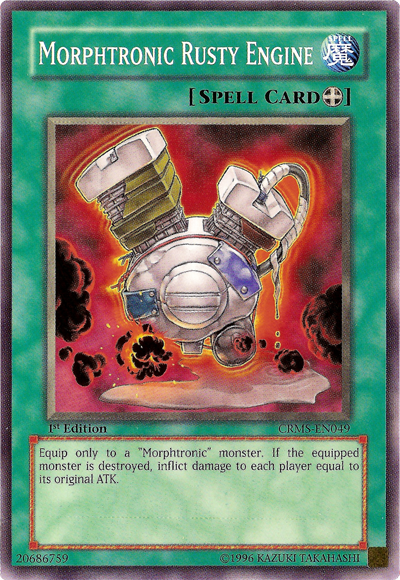 Morphtronic Rusty Engine, Crimson Crisis Sneak Peek Participation Card · CRMS-EN049