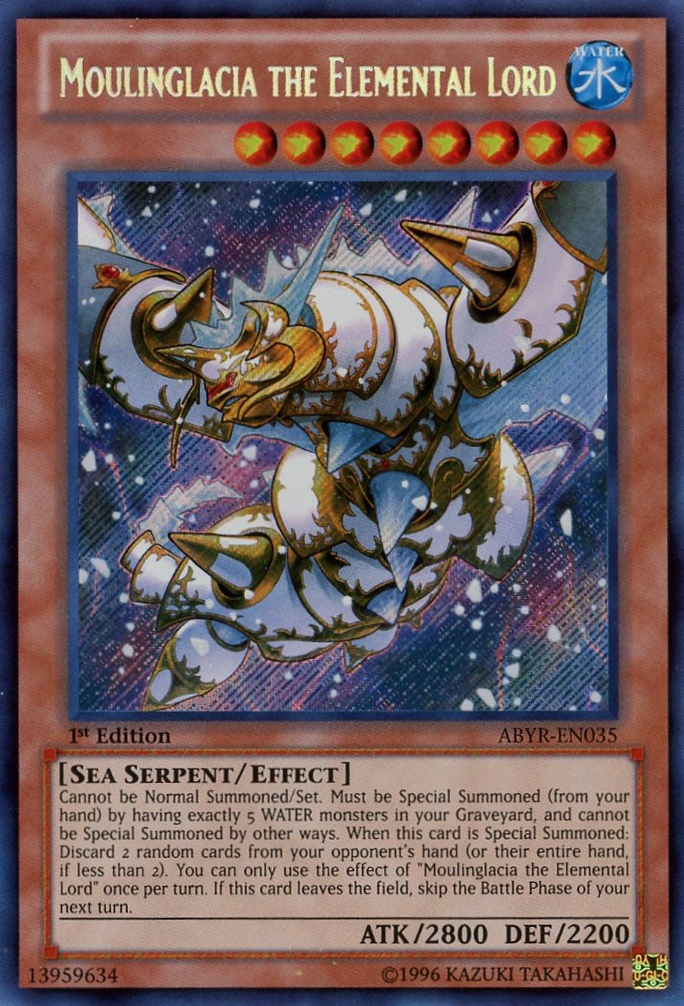 Moulinglacia the Elemental Lord, Abyss Rising Sneak Peek Participation Card · ABYR-EN035
