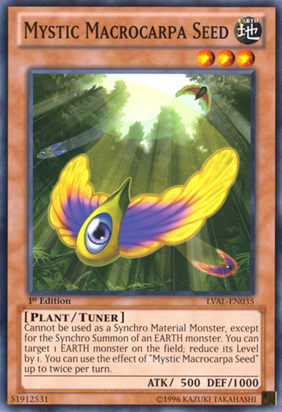 Mystic Macrocarpa Seed, Legacy of the Valiant Sneak Peek Participation Card · LVAL-EN035