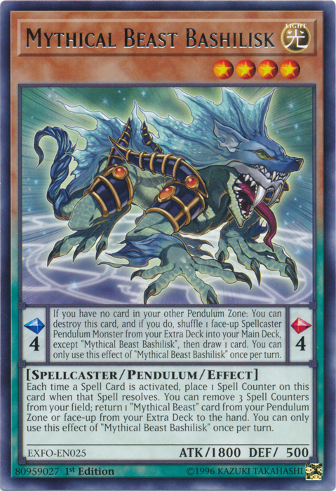 Mythical Beast Bashilisk, Extreme Force Sneak Peek Participation Card · EXFO-EN025