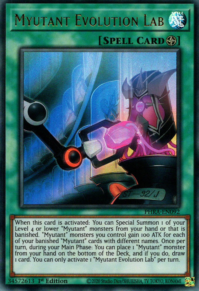 Myutant Evolution Lab, Phantom Rage Premiere! promotional card · PHRA-EN092