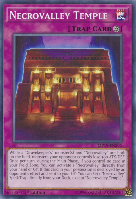 Necrovalley Temple, 2019 Gold Sarcophagus Tin Mega Pack · MP19-EN205