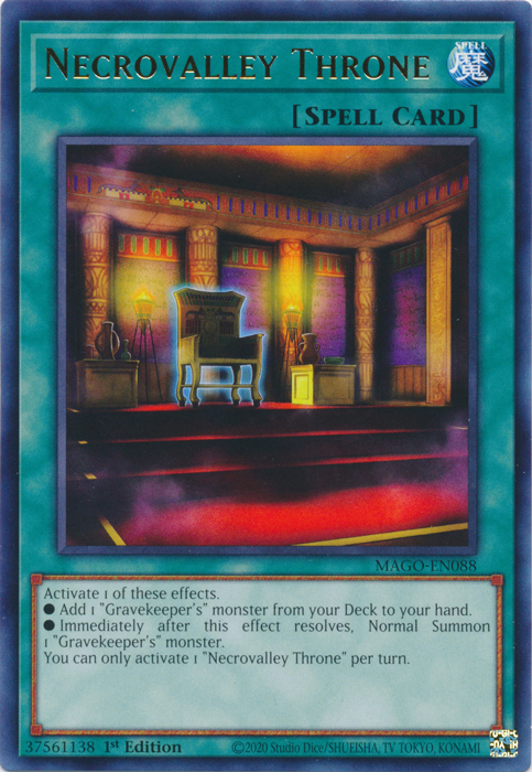 Necrovalley Throne, Maximum Gold · MAGO-EN088