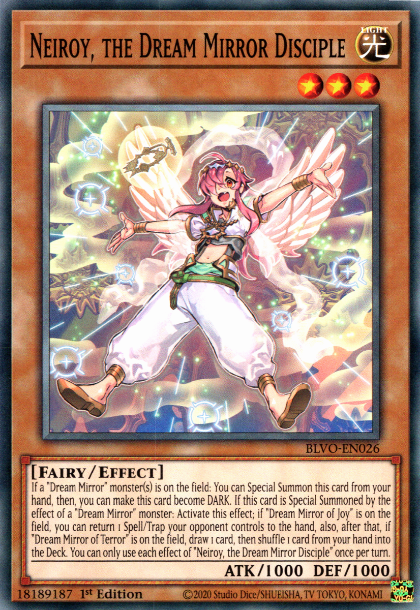 Neiroy, the Dream Mirror Disciple, Blazing Vortex Premiere! promotional card · BLVO-EN026