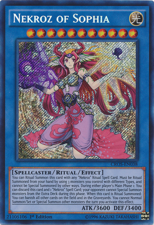 Nekroz of Sophia, Crossed Souls Sneak Peek Participation Card · CROS-EN038