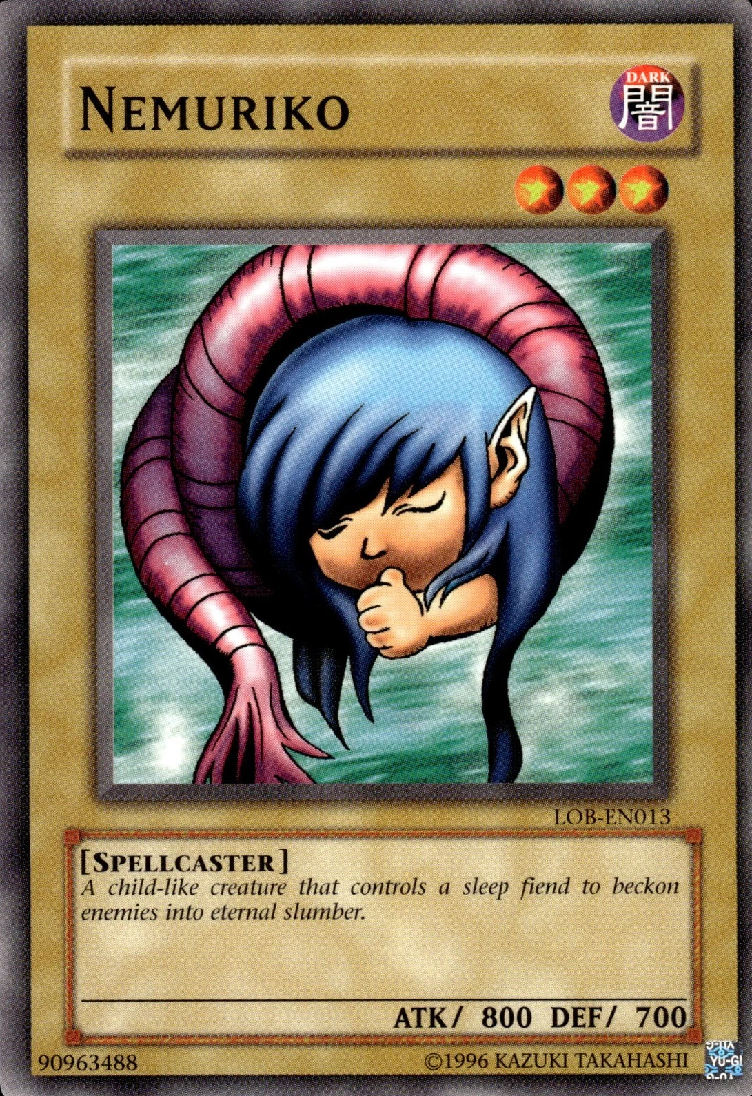 Nemuriko, Legend of Blue Eyes White Dragon · LOB-013