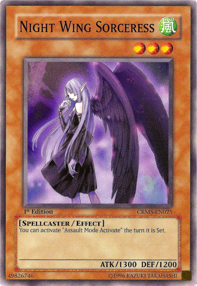 Night Wing Sorceress, Crimson Crisis Sneak Peek Participation Card · CRMS-EN025