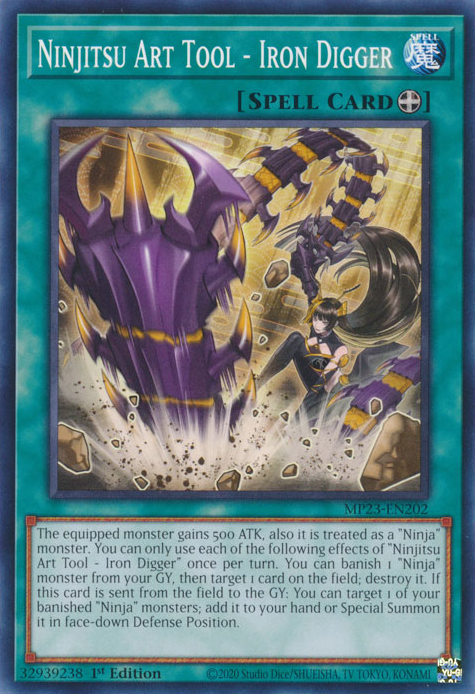 Ninjitsu Art Tool - Iron Digger, 25th Anniversary Tin: Dueling Heroes Mega Pack · MP23-EN202