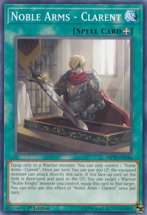 Noble Arms - Clarent, 2019 Gold Sarcophagus Tin Mega Pack · MP19-EN144