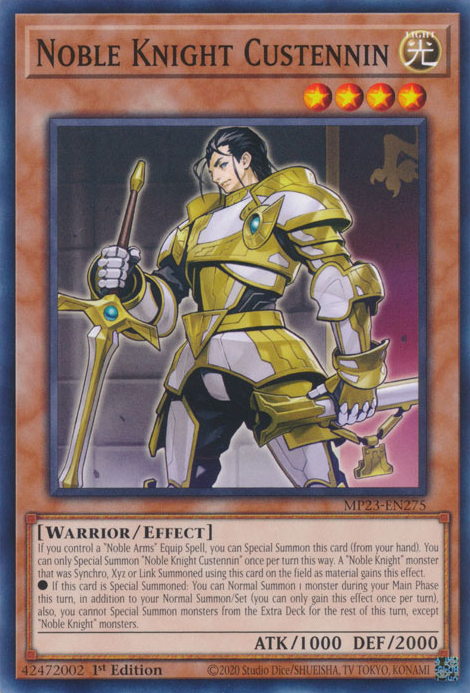 Noble Knight Custennin, 25th Anniversary Tin: Dueling Heroes Mega Pack · MP23-EN275