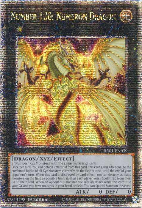 Number 100: Numeron Dragon, 25th Anniversary Rarity Collection · RA01-EN039