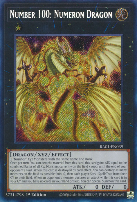 Number 100: Numeron Dragon, 25th Anniversary Rarity Collection · RA01-EN039
