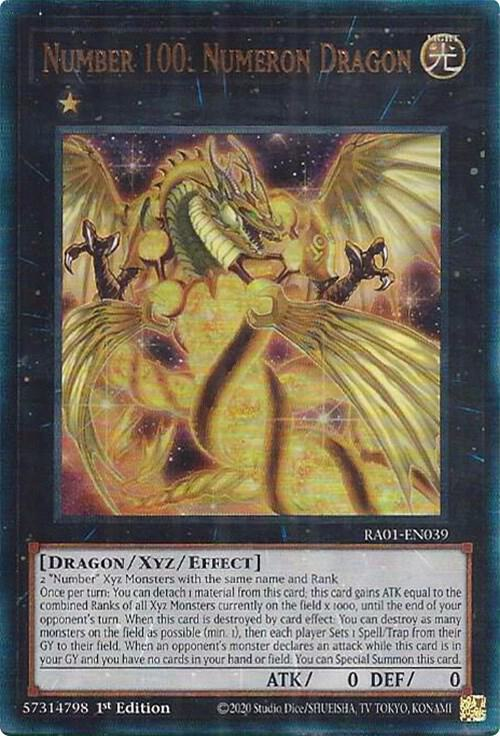 Number 100: Numeron Dragon, 25th Anniversary Rarity Collection · RA01-EN039