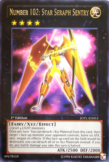 Number 102: Star Seraph Sentry, Judgment of the Light Sneak Peek Participation Card · JOTL-EN053
