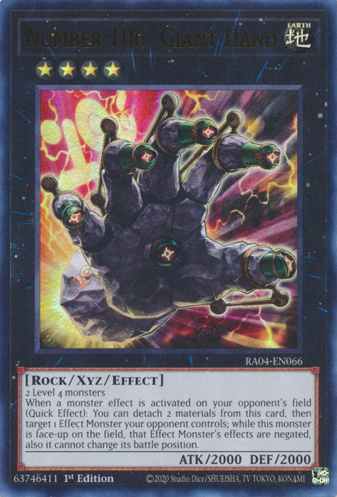 Number 106: Giant Hand, Quarter Century Stampede · RA04-EN066