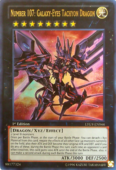 Number 107: Galaxy-Eyes Tachyon Dragon, Lord of the Tachyon Galaxy Sneak Peek Participation Card · LTGY-EN044