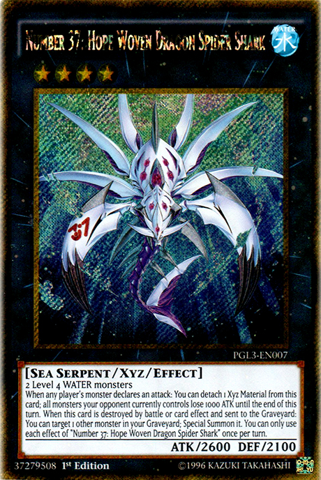 Number 37: Hope Woven Dragon Spider Shark, Premium Gold: Infinite Gold · PGL3-EN007