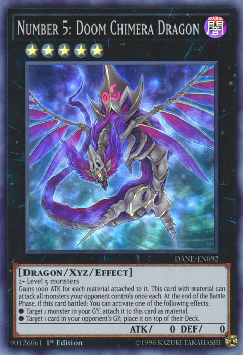 Number 5: Doom Chimera Dragon, Dark Neostorm Sneak Peek Participation Card · DANE-EN092