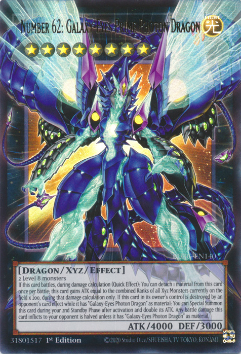 Number 62: Galaxy-Eyes Prime Photon Dragon, Battles of Legend: Glorious Gallery · BLGG-EN140