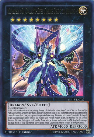 Number 62: Galaxy-Eyes Prime Photon Dragon, 2015 Mega-Tin Mega Pack · MP15-EN022