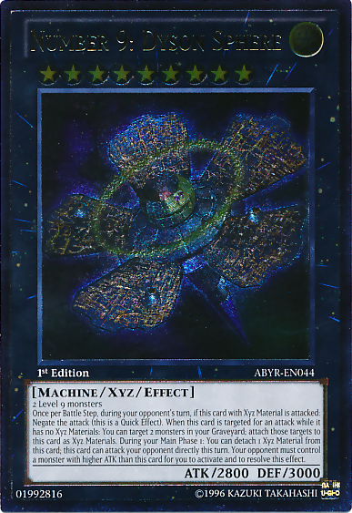 Number 9: Dyson Sphere, Abyss Rising Sneak Peek Participation Card · ABYR-EN044
