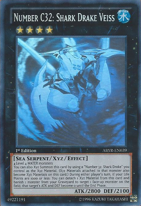Number C32: Shark Drake Veiss, Abyss Rising Sneak Peek Participation Card · ABYR-EN039