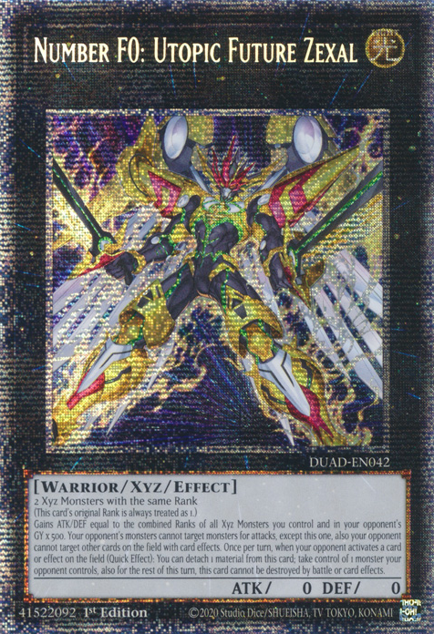 Number F0: Utopic Future Zexal, Duelist's Advance · DUAD-EN042