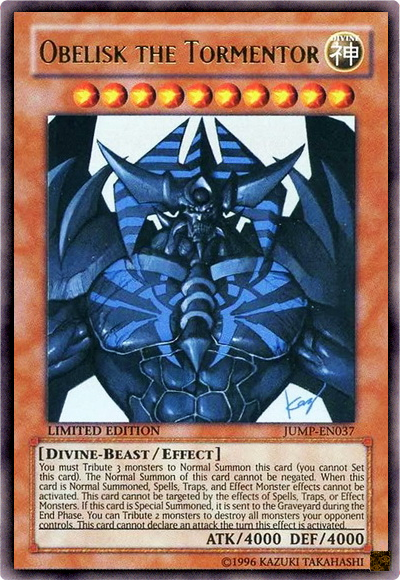 Obelisk the Tormentor, Shonen Jump May 2006 subscription bonus · JUMP-EN037